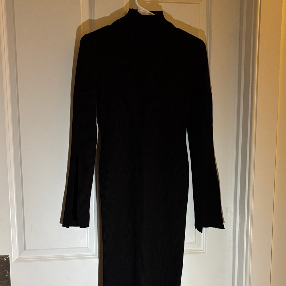 Elegant Black Long Sleeve Dress